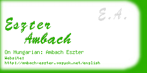 eszter ambach business card